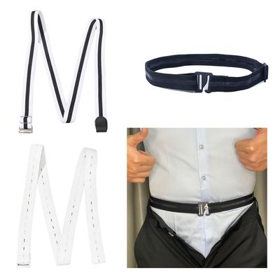 Black/White Color Traceless Waist Belt with No Hole Designed Universal Ladies Coat Dress Waistband Western Style Belt