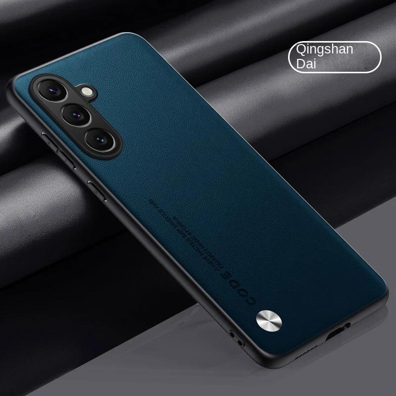 

Шкіряний чохол класу люкс для Samsung Galaxy S24 S23 FE S24 S23 Ultra M35 M55 M34 M54 M14 M33 M53 A 55 05 05s 25 15 54 34 14 Протиударний чохол For S24 синій