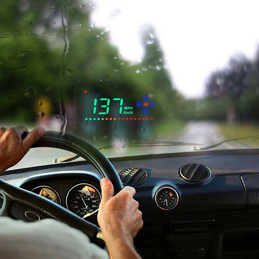 PolarLander Auto Vehicle GPS HUD Car Head Up Display Speedometer Overspeed Warning Dashboard Windshield Projector