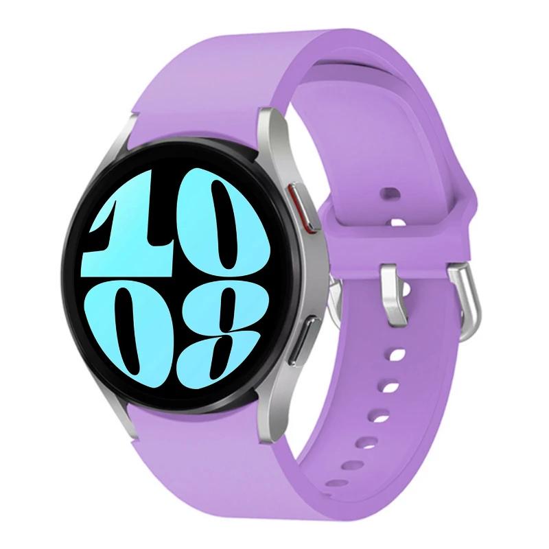 Silicone No Gaps Strap For Samsung Galaxy Watch 7/6/5/4 44mm 40mm 5Pro 45mm Bracelet Band Galaxy 6 Classic 47mm 43mm 46mm Correa