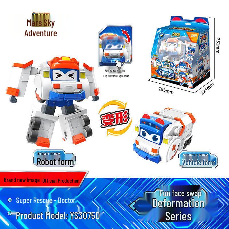 Martian Adventure Bus: Gothic Face-Swap Transforming Robot Toy for Kids
