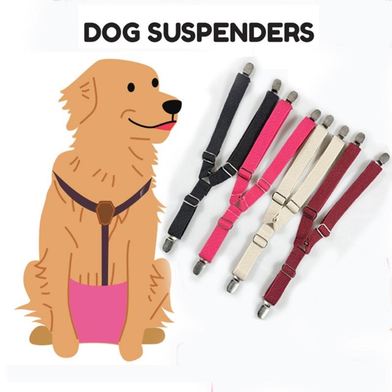 Bretelle regolabili per pannolino da cane per mutandine igieniche per animali domestici, confortevoli, antiscivolo, bretelle per pannolino da cucciolo, fasce addominali per animali domestici
