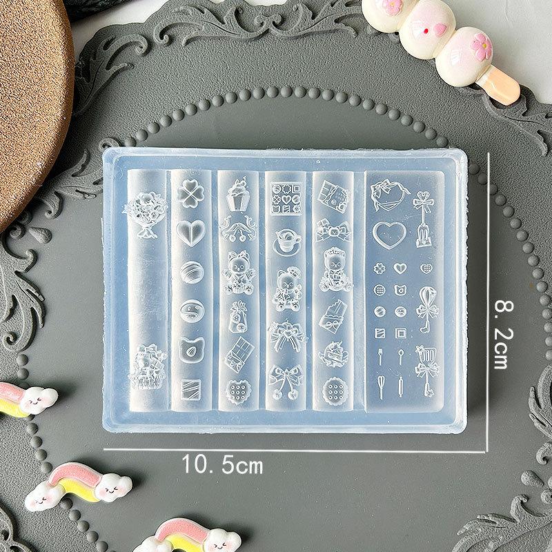 3D Fruit Silicone Nail Mold Sweet Flower Petals Fairy Nails Templates Diy Nail Art Decor Manicure Template For Nail Charms
