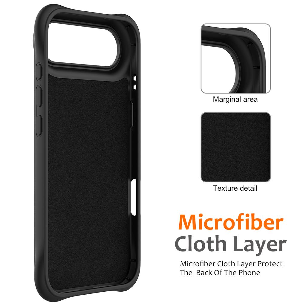 For iPhone 17 Air Case Compatible with MagSafe Ripple Texture Liquid Silicone Protective Cover with Strap