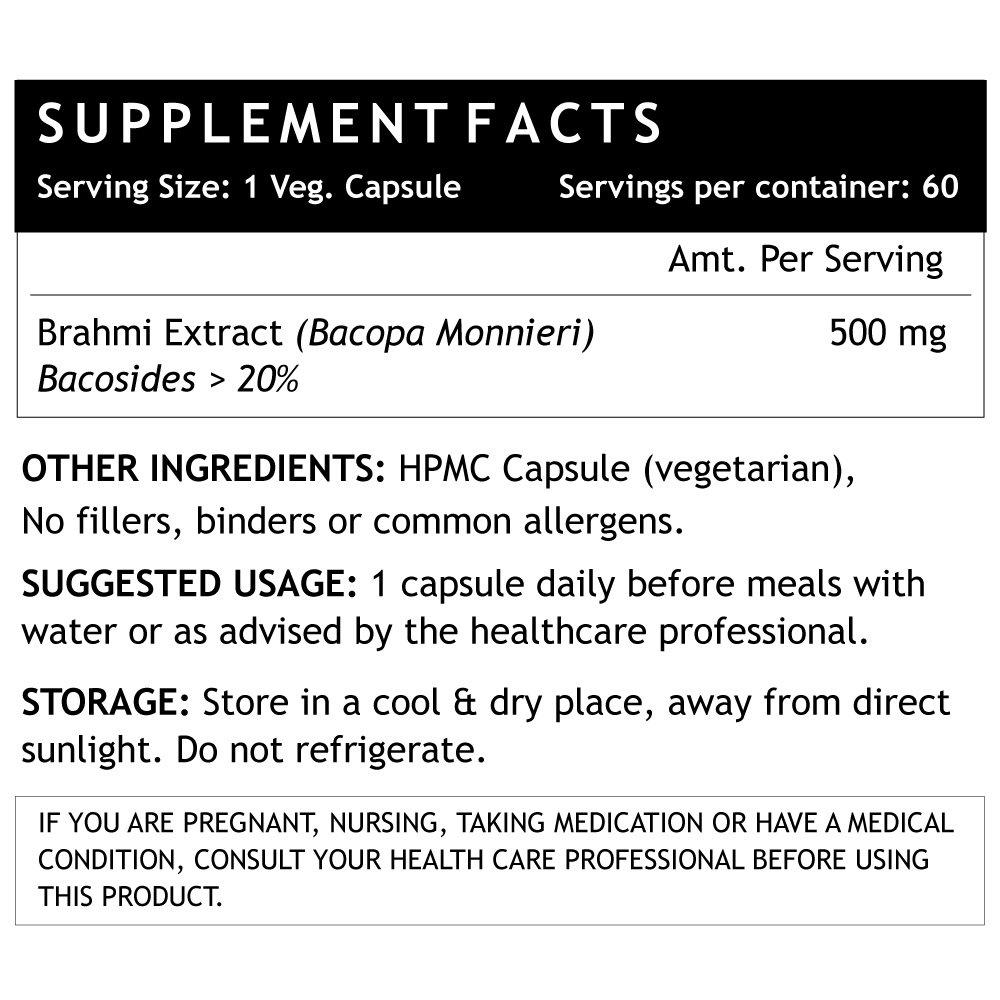Brahmi-Extrakt (60 Kapseln, 500 mg), Brahmi-Extrakt, INLIFE