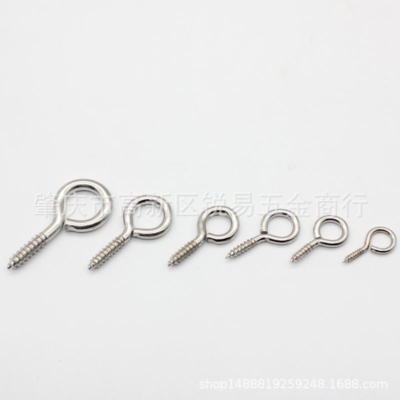 100 Nickel-Plated Self-Tapping Eye Hook Screws