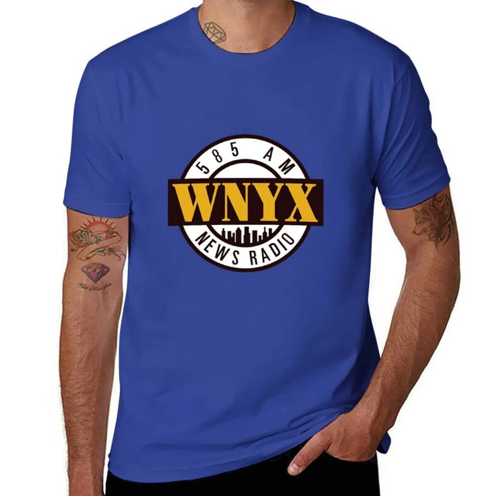 WNYX Logo T-Shirt Graphic T Shirt Vintage Anime Tshirt Custom T Shirt T Shirts for Men Graphic