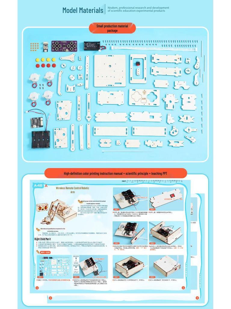 Wireless DIY Mechanical Arm for STEAM Learning