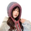 Autumn and Winter Hat Female Sweet Temperament Knitted Wool Hat Winter Warm Ear Hat Student Bag Hat