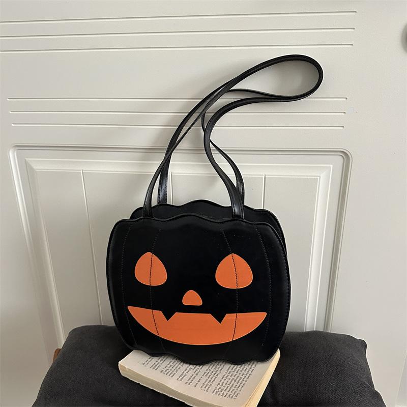 Halloween Pumpkin Bag Funny Ghost Crossbody Bag Women's Shoulder Bag