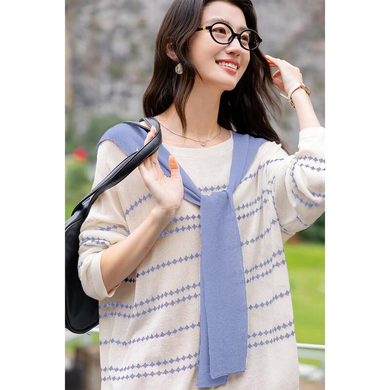 MOCANA Women's Long-Sleeve Shawl Knit Top