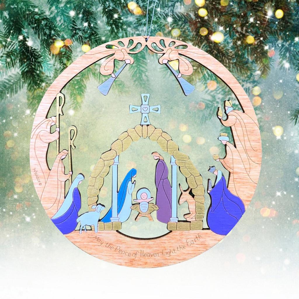 Nativity Christmas Ornament Christmas Ornament  Tree Gift Ornament Dog Print Christmas Ornaments Outdoor Home Room Window