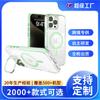Applicable To Iphone16 Transparent Magnetic Mobile Phone Case, Apple 15pro Mobile Phone Case Lens Holder Case with Lens Film