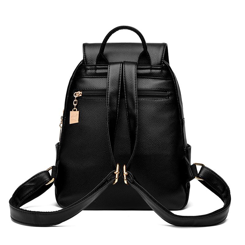 Soft Leather Backpack Women's Backpack Large Capacity Travel Mother Bag