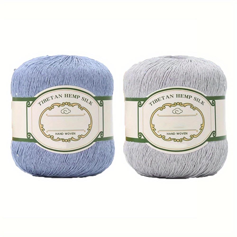 2pcs Yarn for Crocheting and Knitting Short Sleeve Tops Hollow Shawls