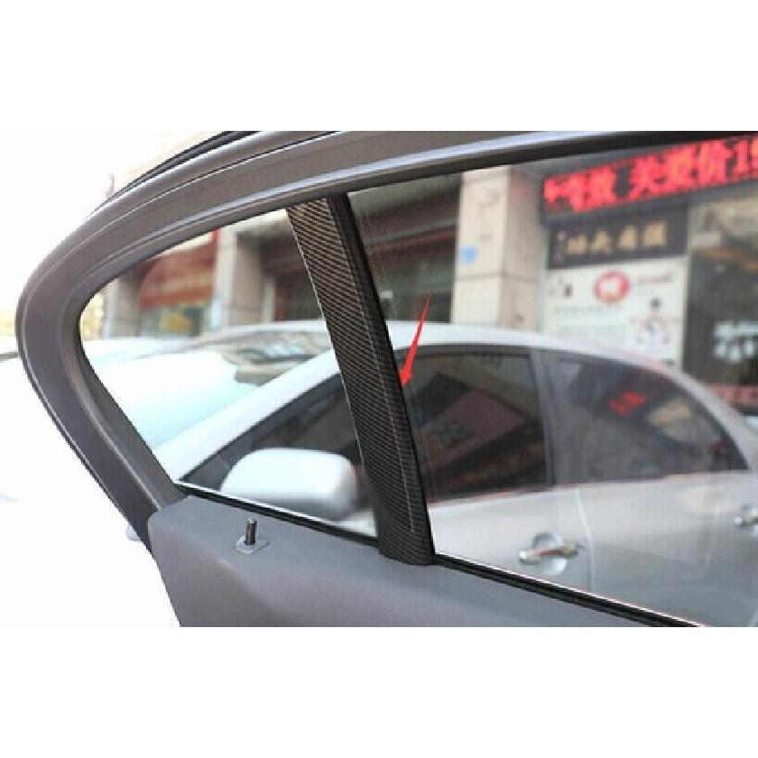 For BMW 5 Series 2018- ABS Carbon Fiber Inner Window C Pillar Cover Trim 2X