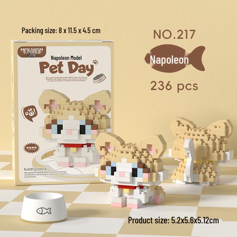 Micro Mini Building Blocks: Shiba Inu, Teddy, Corgi, Cat, Cow Plush Toys Gift Set