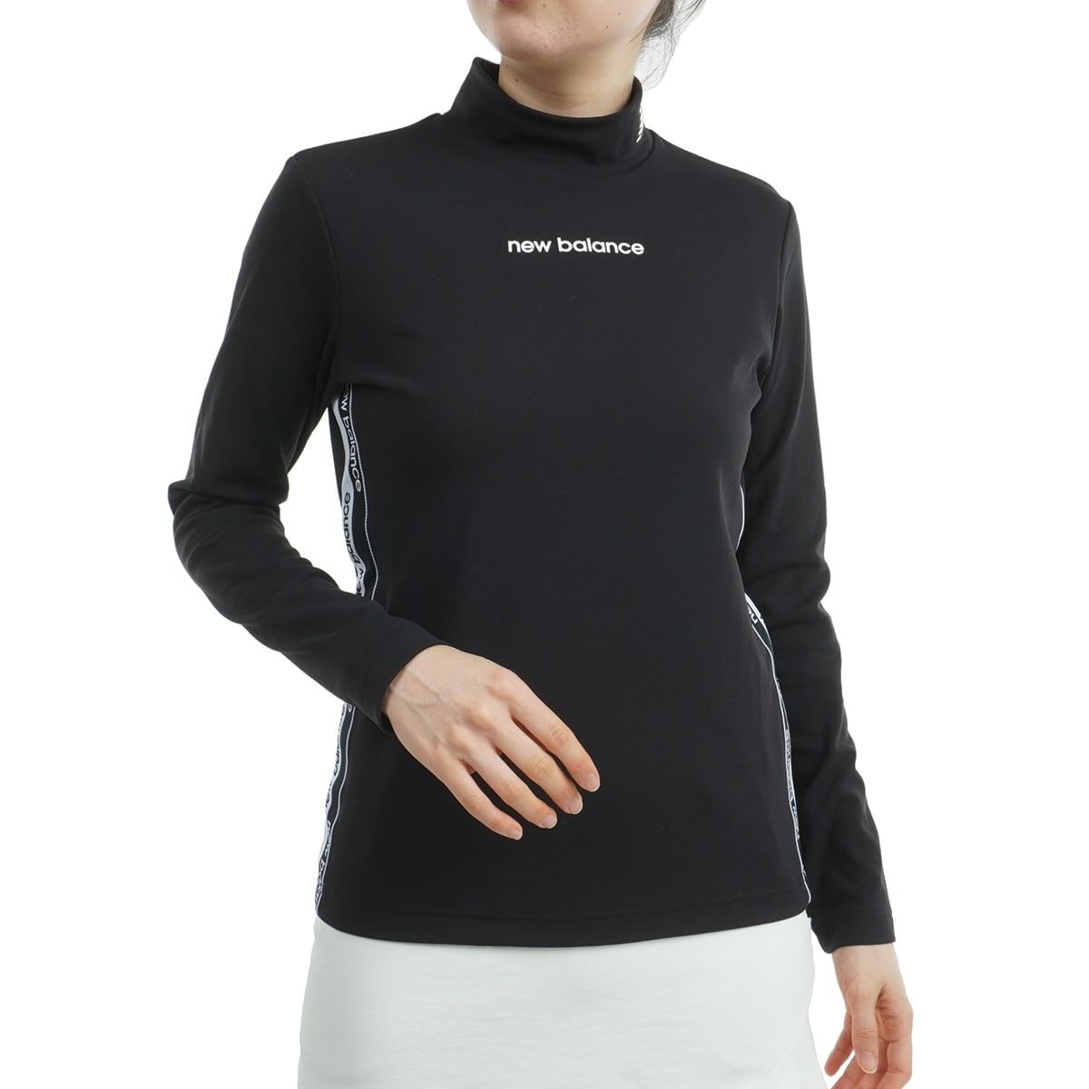 

Golf Long Sleeve Mock Neck Shirt 3 [New Balance] (Stretchy/Heat Retention) / Women s / 012-4267505 010_Black [LL]