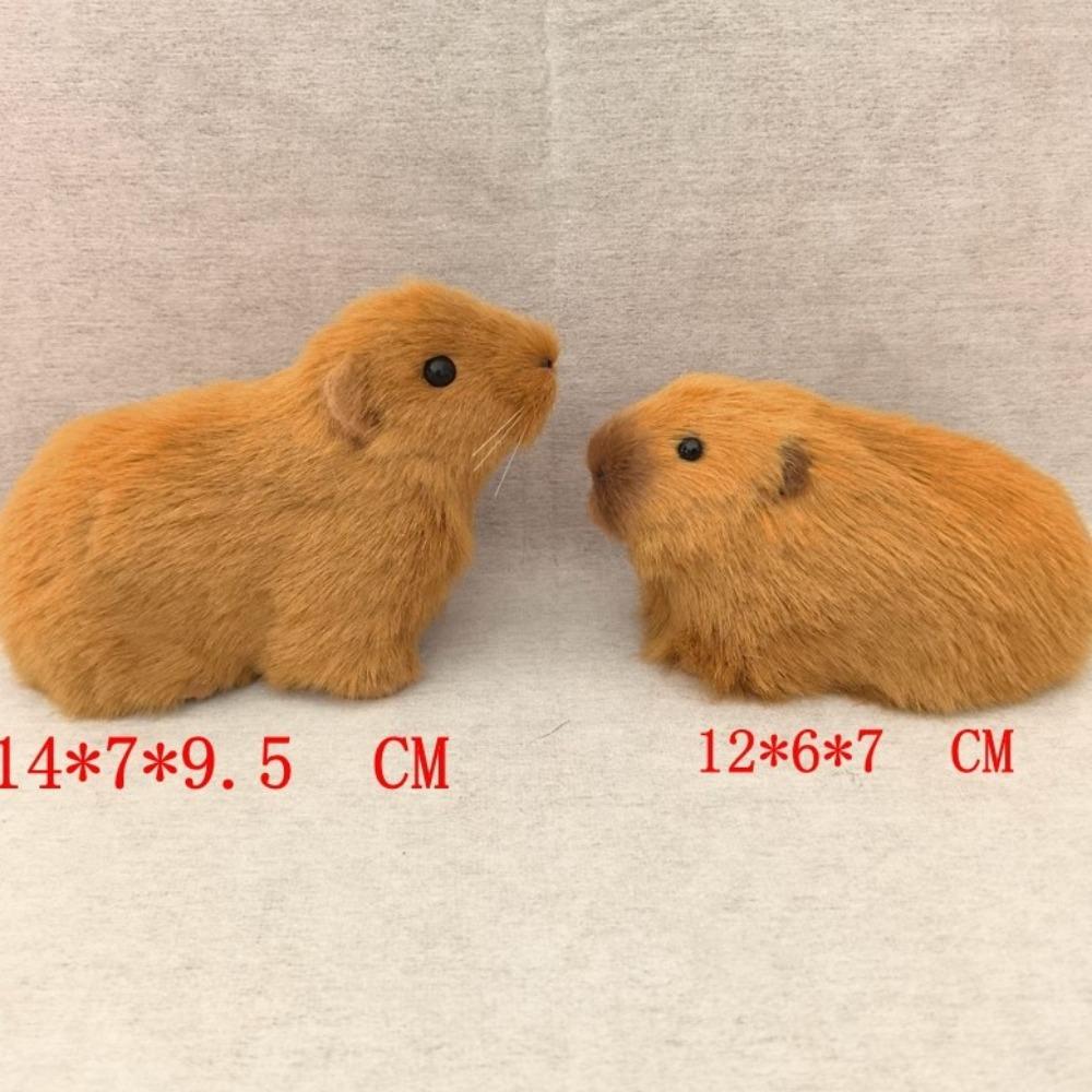 

Lifelike Doll Stuffed Capybara Toy Exquisite Animal Figurine Model Home Decor 7CM Height-1Pc