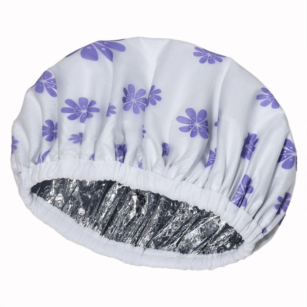Thickened Self-heating Tin Foil Hat Shower Cap Smooth Hair Oil Baking Cap  Hair Salon