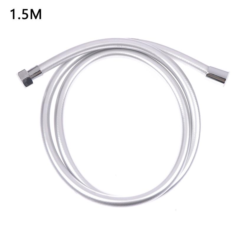 

Black/White/Grey/Silver Shower Hose Universal Bathroom Water Heater Shower Fitting Pvc Soft Bath Tube 1.5 Meter Water Pipe срібний