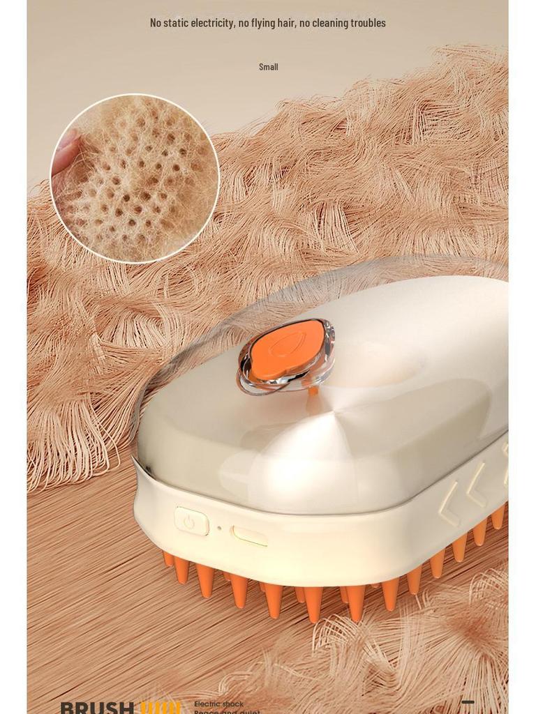 Electric Pet Massage Comb: Anti-Flyaway, Detangling Bath Brush for Cats