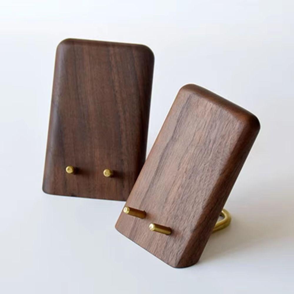 Vintage Lazy Phone Stand Black Walnut Small Tablet Holder Smartphone Support Bracket  Office