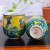 Waza no Kura Pair of Stylish Kutani Ware Teacups, Yoshidaya, Ceramic Teacups, Brand Name, Japanese Tableware, Made in Japan