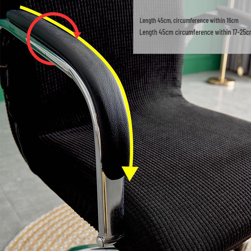 Office Chair Cover Set: Includes Elastic Covers for Swivel, Boss, and Conference Room Chairs, with Seat Cushion, Back, and Armrest Protection.