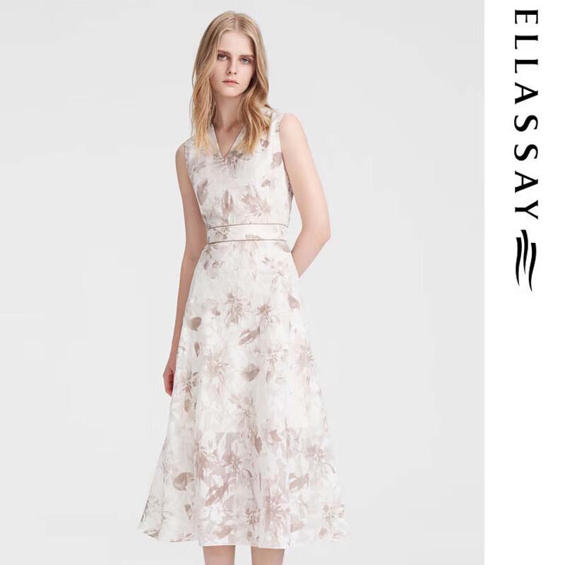 

ELLASSAY Women s Vintage Printed Midi Dress S