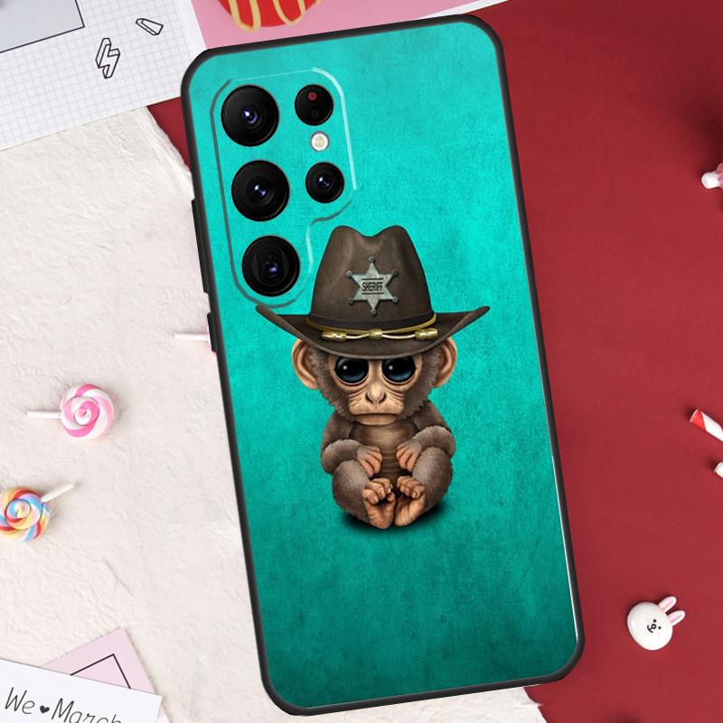 Monkey Gorilla Ape Baby Case For Samsung Galaxy S25 FE S23 FE S20 S21 S22 S24 S25 S26 Ultra S10 S25 Plus Cover Shell