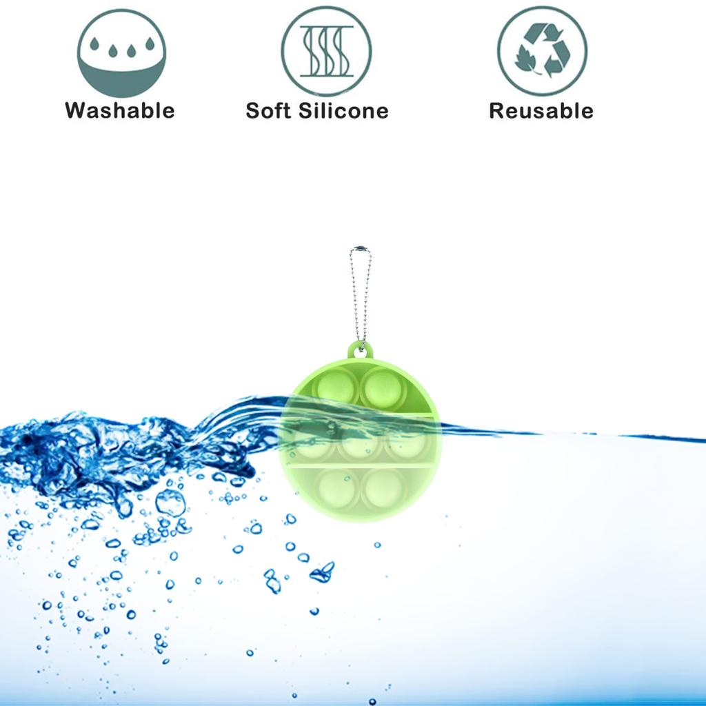 Children Adult Push Bubble Sensory Toy Key Ring Educational Toy