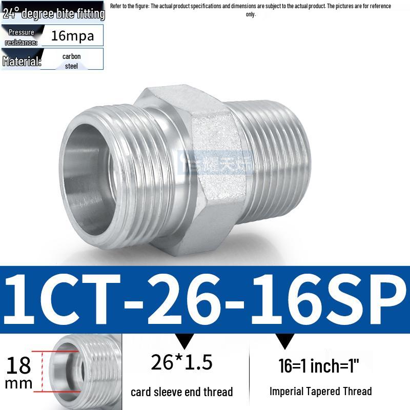 1CT-SP Verzinkte Karte für Hochdruck-Englisch-Kegelrohrgewinde Hydraulikölrohrübergang