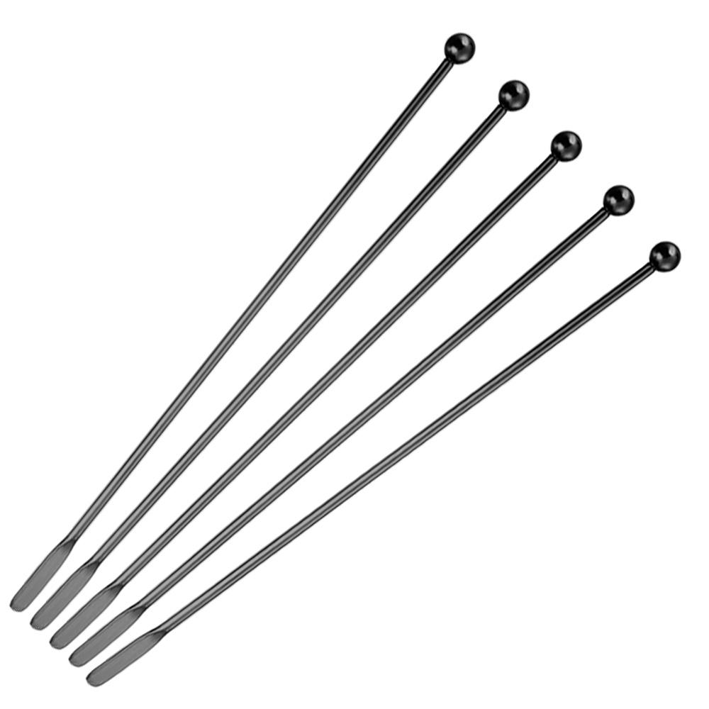5 Stück Metall-Cocktailrührstäbchen Hochwertiger Edelstahl Geeignet zum Mischen von Kaffee und Getränken Ideal für Zuhause