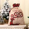 Yordearly 2Pcs Santa Sack Bags, Large Christmas Cloth Bag with Drawstring, 16" X 22" Inch Reusable Xmas Present Storage Bag