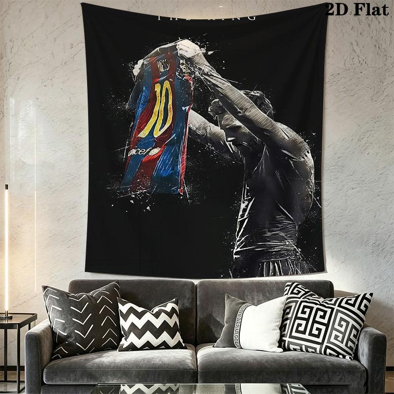 Messi Wall Hanging Printed Fabric Blanket Decorative Tapestries for Bedroom Living Room Home Decor
