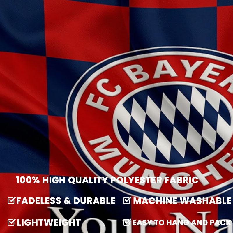 FC Bayern Munchen Custom Name Wall Tapestry Aesthetic Wall Hanging Printed Fabric Blanket Decorative Tapestries for Bedroom Living Room Home Decor