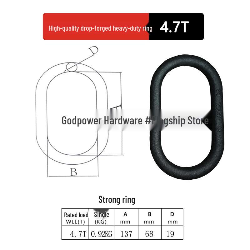 God Power Rigging Pear-Shaped Master Link Sling Shackle with Swivel and Lifting Ring - Genuine Guarantee