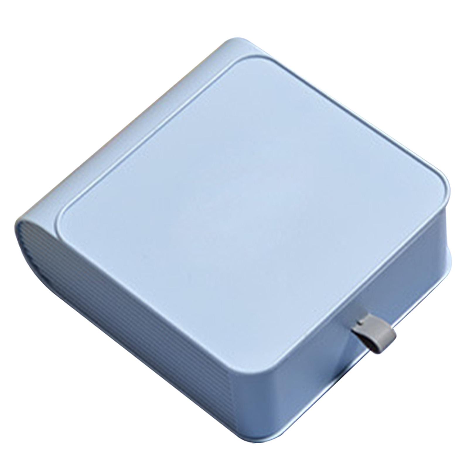 

Настольный ящик для хранения Прочный Долговечный ПП Штабелируемый Большая Вместимость Стильный Внешний Вид Маленький Органайзер с Выдвижным Ящиком для Дома Офиса светло-синий