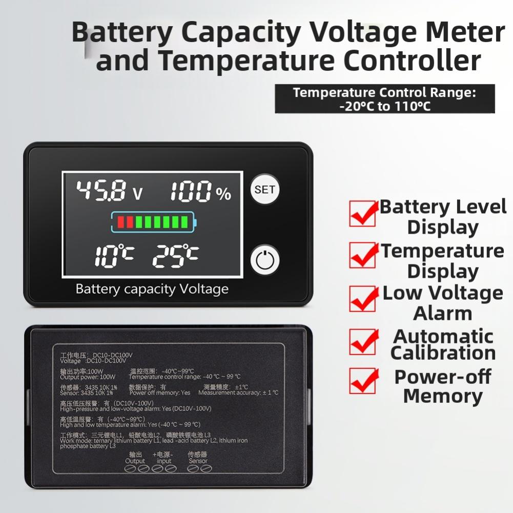 

Multi Display Battery Thermostat with Voltage and Temperature Control for DC 10V 100V Suitable for Lithium and Acid Batteries China Mainland