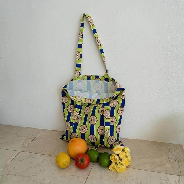 Cloud Flower Pattern Eco Bag BLUE [GULEUM GGOT] PATTERN ECO BAG : P3-39