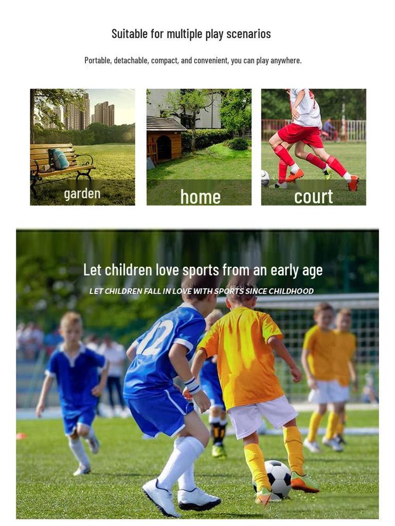 Bärbar Fotbollsmål Leksak för Barn - Träning Inomhus/Utomhus - Tidig Utbildning Sport för Föräldra-Barnlek