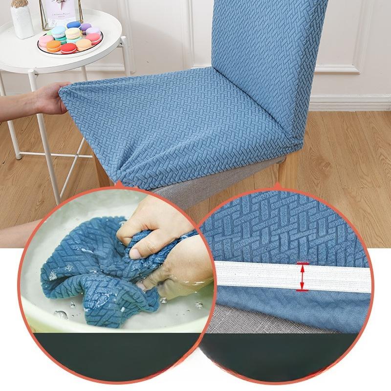 High-elasticity Checkered Backrest Chair Cover Anti-cat Scratch Simple Modern Spring Autumn Thickened Dining Table Chair Cover