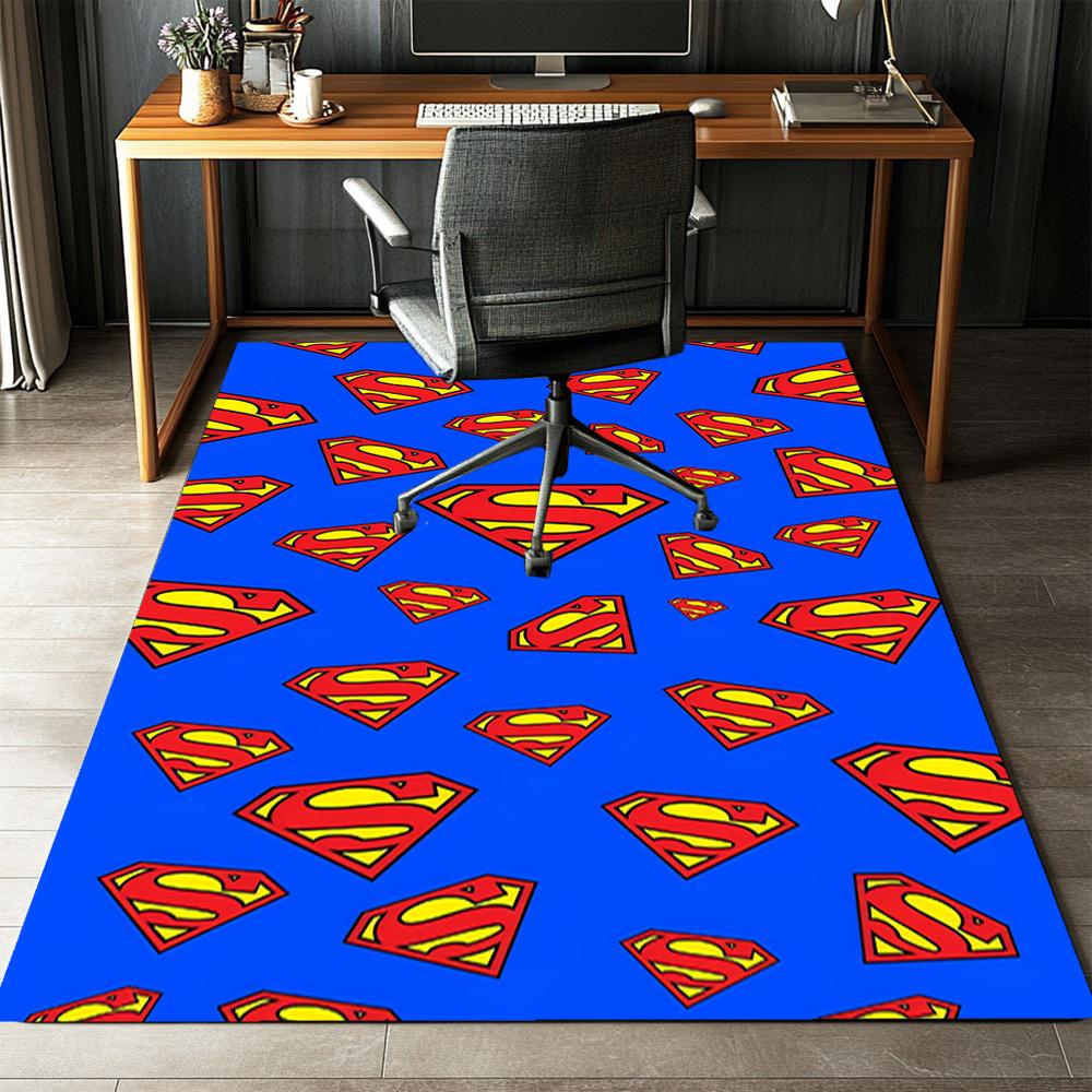 SUPERMAN Printed Carpet Rug for Office Chair Living Room Bedroom Kitchen Room Decor Gifts