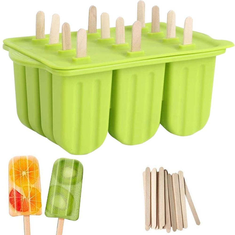 Silicone Reusable Easy to Release Popsicle Mold Ice Making Tool Ice Cream Mould Ice Pop Maker