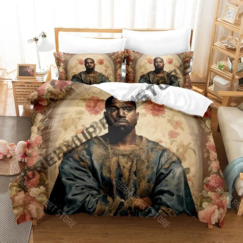 3D Print Kanye West Bedding Set Single Twin Full Queen King Size Bed Set Adult Kid Bedroom Duvetcover Sets Cool Bed Sheet Set