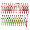 Christmas Theme Multicolored Pen 0.5MM Smooth Writing Retractable Ballpoint Pen for Student Artist Christmas Stocking Fillers Office Supplies
