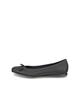 ECCO TOUCH BALLERINA 2.0 Women's Genuine Leather Ballet Flats with Ribbon, Black, Size 23.0 Cm, 3E
