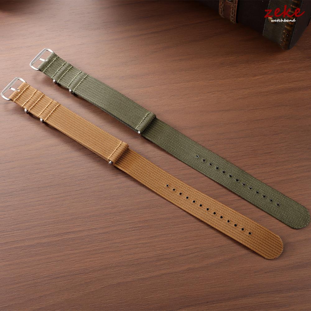 Premium Nylon Watch Band Ribbed Nylon Straps for Military Ballistic Fabric Watchband 18mm 20mm 22mm Khaki Field Watch Bracelets