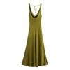 Sexy Women Dress Summer Slvessless Backless Red Green Dress Summer